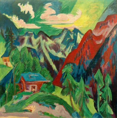 De Klosterser bergen door Ernst Ludwig Kirchner